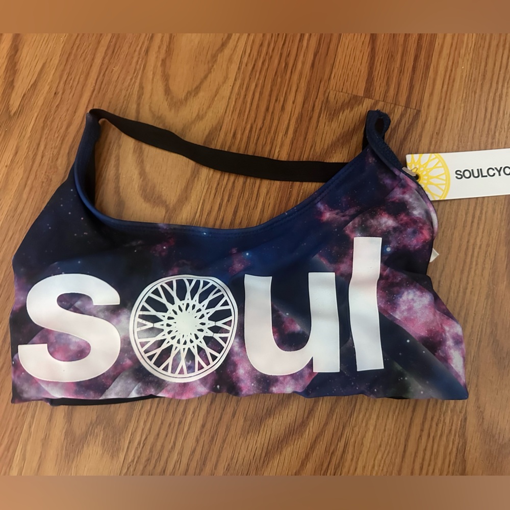 NWT! Soul Cycle Celeste X Back sports Bra small medium strappy